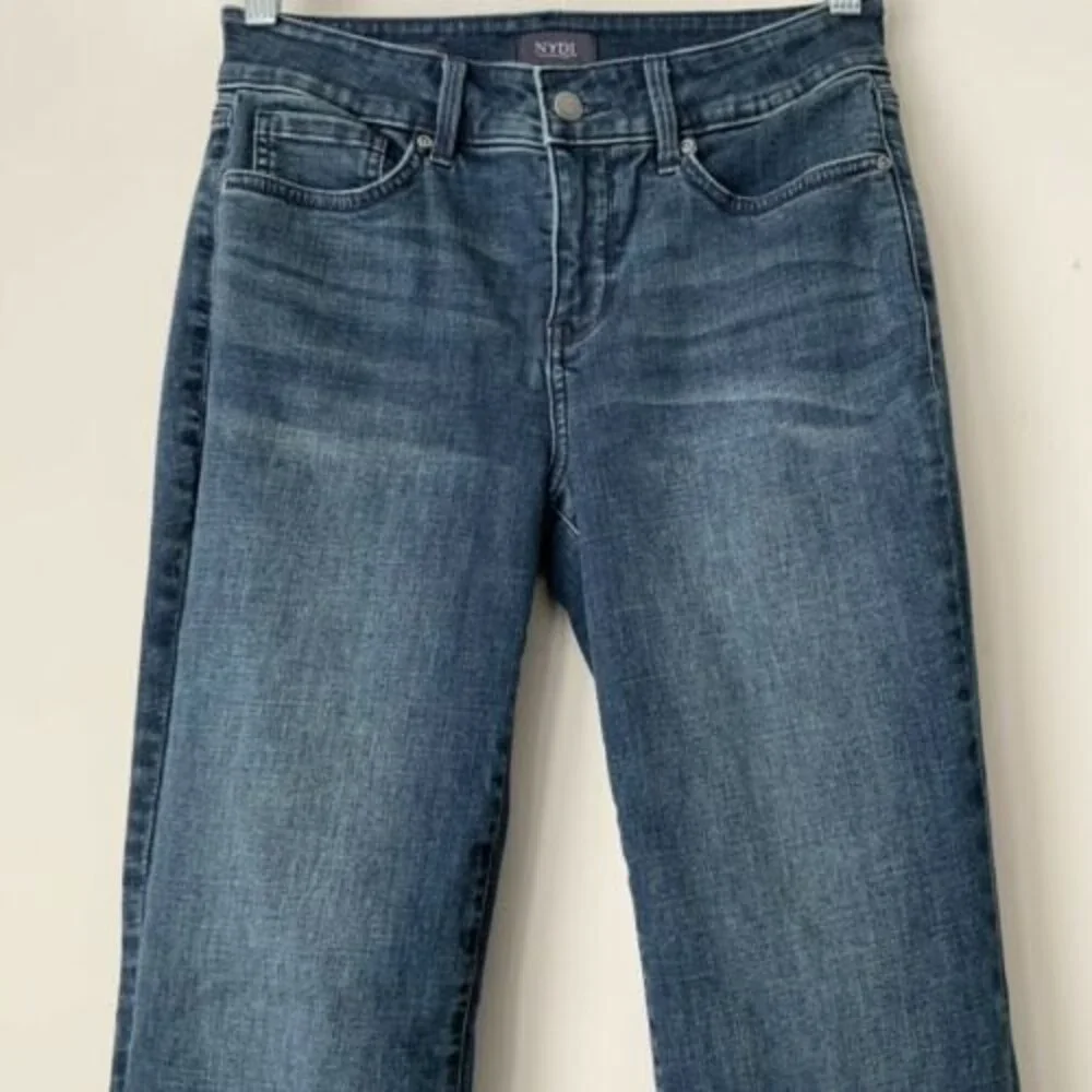 NYDJ Blue Marilyn Straight Leg Jeans 4